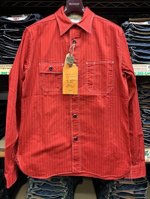 SC28340　SUGAR CANEFICTION ROMANCE　“8.5oz. RED WABASH WORK SHIRT”