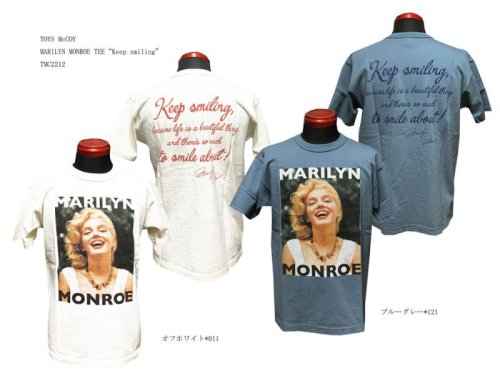  TOYS McCOY　　MARILYN MONROE TEE“Keep smiling”TMC221