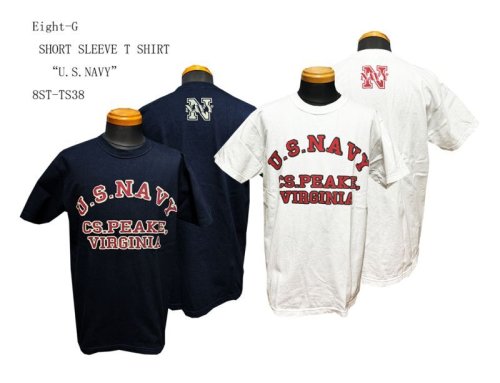  Eight-G SHORT SLEEVE T SHIRT“U.S.NAVY” 8ST-TS38  