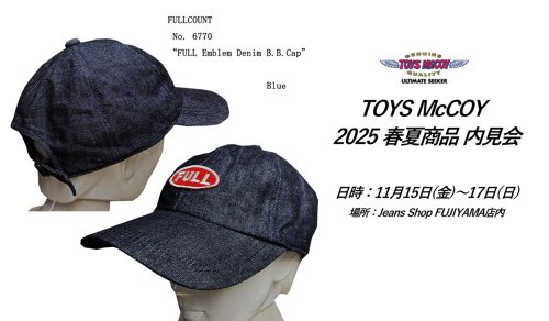 FULLCOUNT   No. 6770　“FULL Emblem Denim B.B.Cap” 