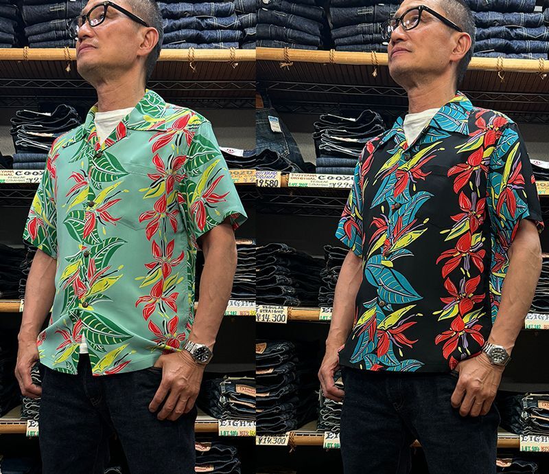 Sun Surf  Short sleeve　RAYON  Hawaiian Shirt “BIRD OF PARADISE” SS39224