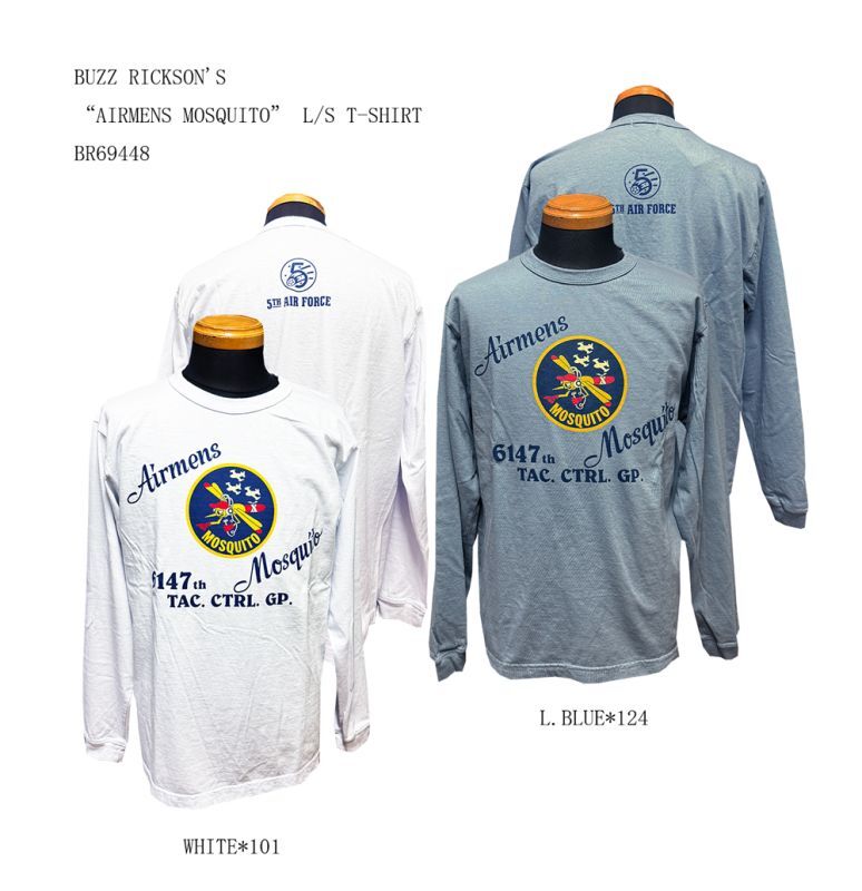 BUZZ RICKSON'S “AIRMENS MOSQUITO” L/S T-SHIRT BR69448 