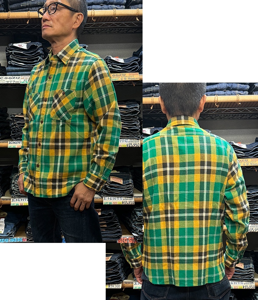 Sugar Cane“Twill Check”L/S WORK SHIRT　SC29364 9/1