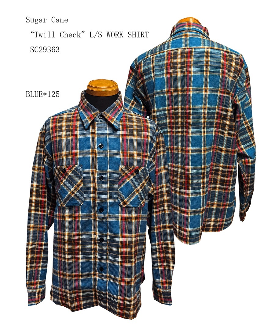 Sugar Cane “Twill Check”L/S WORK SHIRT   SC29363 