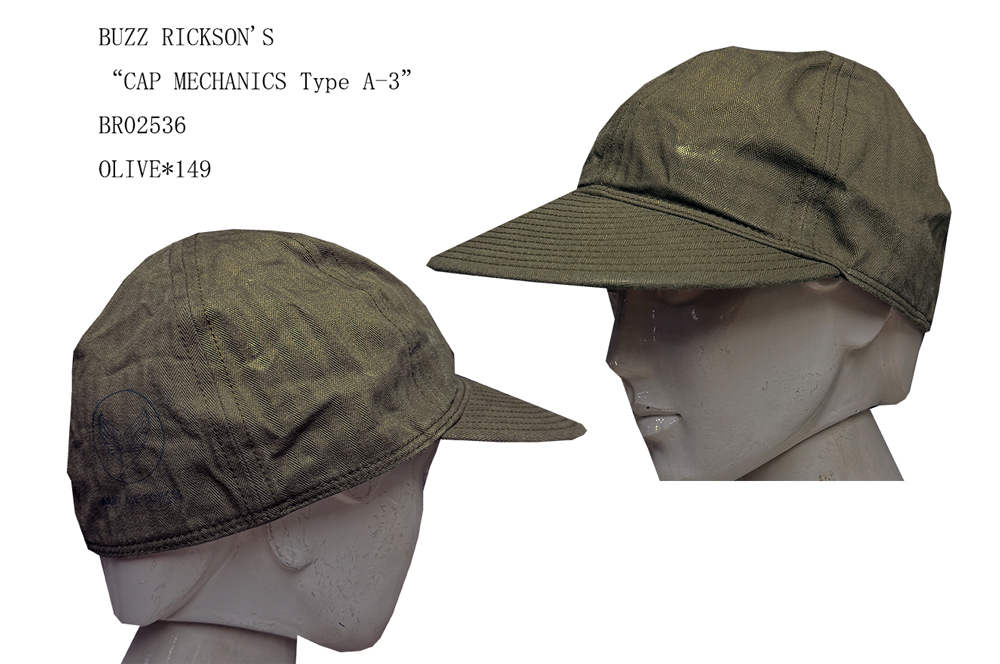 BUZZ RICKSON'S“CAP MECHANICS Type A-3” BR02536  10/6	