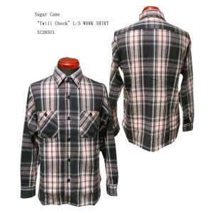 画像: Sugar Cane(シュガーケーン) “Twill Check”L/S WORK SHIRT