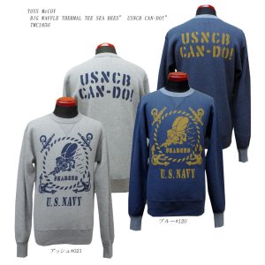 画像: TOYS McCOY (トイズマッコイ) BIG WAFFLE THERMAL TEE SEA BEES” USNCB CAN-DO!”