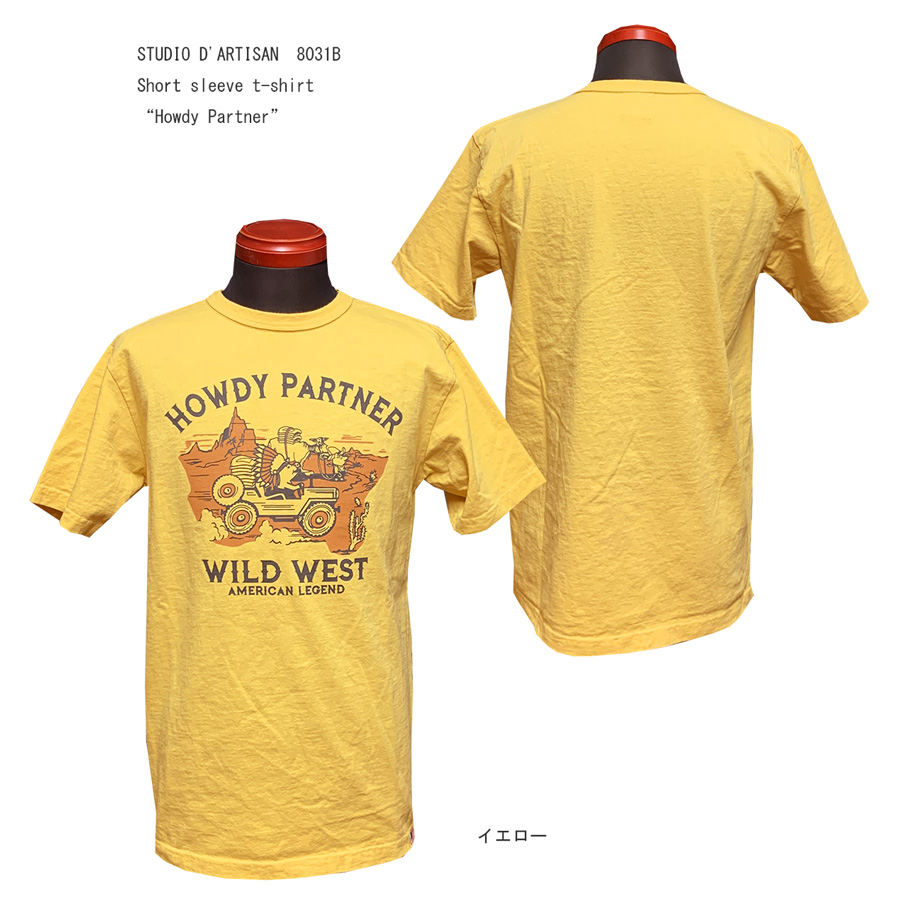 画像: STUDIO D'ARTISAN　8031B t-shirt “Howdy Partner”