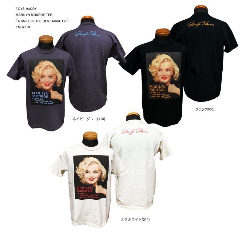 画像: TOYS McCOY　MARILYN MONROE TEE “A SMILE IS THE BEST MAKE UP”　TMC2313