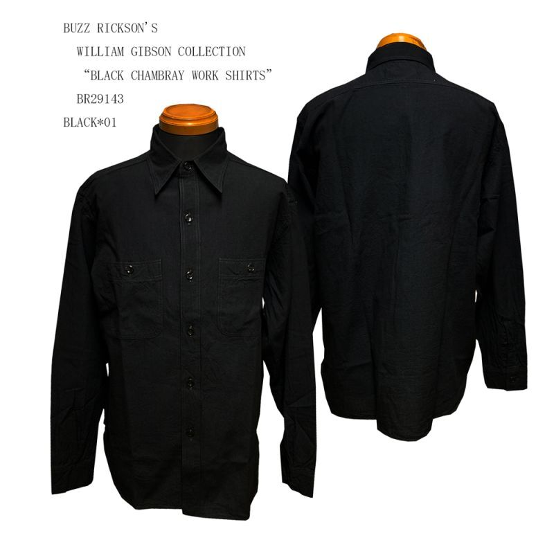 画像: BUZZ RICKSON'S　WILLIAM GIBSON COLLECTION “BLACK CHAMBRAY WORK SHIRTS” BR29143 