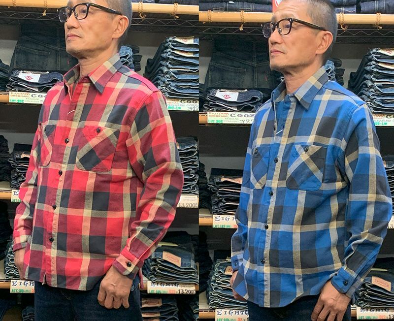 画像: Sugar Cane　 “Twill Check”L/S WORK SHIRT　 SC29156