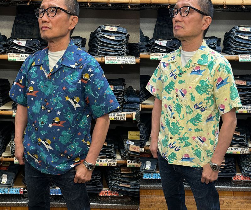 画像: SunSurf　COTTON SEERSUCKER OPEN SHIRT “ZODIAC SIGN” by 柳原良平 with MOOKIE SS39332